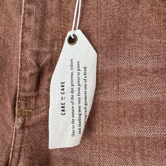 Pilcro Anthropologie Jeans Womens 26 Brown Straight Ankle‎ Ripped Denim NWT - Picture 9 of 16